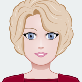 Avatar einer Frau mit blonden, kurzen Haaren